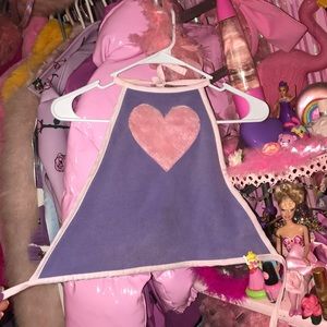 Purple pink heart halter top